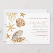 Waterverf Ocean Little Pearl Baby shower Kaart (Voorkant)