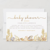 Waterverf Ocean Little Pearl Baby shower Kaart (Voorkant)