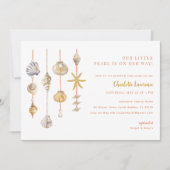 Waterverf Ocean Little Pearl Baby shower Kaart (Voorkant)