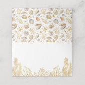 Waterverf Ocean Little Pearl Baby shower Plaatskaartje (Buitenkant ongevouwen)