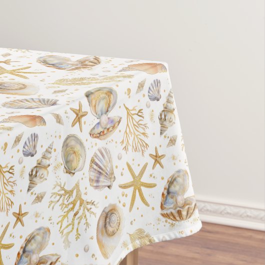 Waterverf Ocean Little Pearl Baby shower Tafelkleed (Voorbeeld)