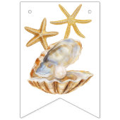 Waterverf Ocean Little Pearl Baby shower Vlaggetjes (Tweede vlag)