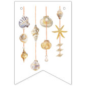 Waterverf Ocean Little Pearl Baby shower Vlaggetjes (Eerste vlag)