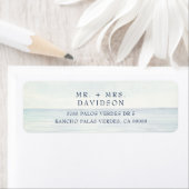 Waterverf Ocean Mr en Mrs. Etiket (Insitu)