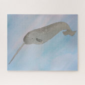 Waterverf Ocean Narwhal Legpuzzel (Horizontaal)