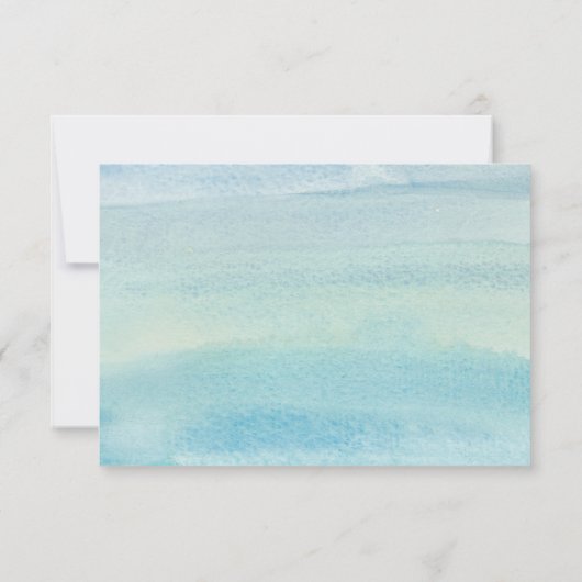 Waterverf Ocean RSVP / Bruiloft Reactie Kaarten (Achterkant)
