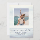 Waterverf Ocean Scene Foto Save The Date (Voorkant)