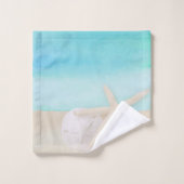 Waterverf Ocean Starfish and Sand Dollar Bad Handdoek (Wasdoekje)