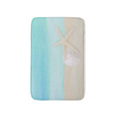 Waterverf Ocean Starfish and Sand Dollar Badmat (Voorkant Verticaal)