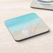 Waterverf Ocean Starfish and Sand Dollar Onderzett Bier Onderzetter (Linkerzijde)