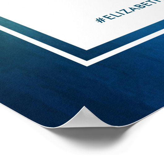 Waterverf Ocean Starfish Beach Bruiloft Welkom Poster (Hoek)