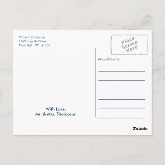 Waterverf Ocean Starfish Beach Save the Date Briefkaart (Achterkant)