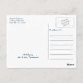 Waterverf Ocean Starfish Beach Weddenschap Briefkaart (Achterkant)