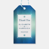 Waterverf Ocean Starfish Beach Weddenschap Cadeaulabel (Voorkant)