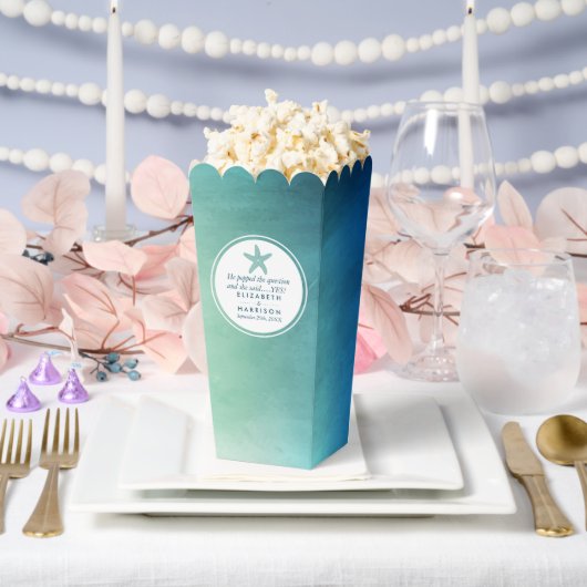 Waterverf Ocean Starfish Beach Wedding Bedankdoosjes (Huwelijk)