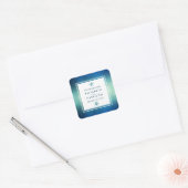 Waterverf Ocean Starfish Beach Wedding Favor Vierkante Sticker (Envelop)