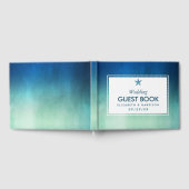 Waterverf Ocean Starfish Beach Wedding Gastenboek (Volledig)