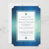 Waterverf Ocean Starfish Beach Wedding Kaart (Voorkant)