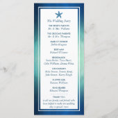 Waterverf Ocean Starfish Beach Wedding Programme Programmakaart (Achterkant)