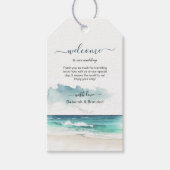 Waterverf Ocean strand Wedding Welcome labels Cadeaulabel (Voorkant)