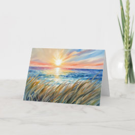 Waterverf Ocean Sunrise Kaart