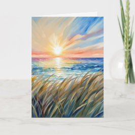 Waterverf Ocean Sunrise Sympathie Kaart