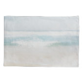 Waterverf Ocean Surf met inspirerende quote Kussensloop (Achterkant-Links)