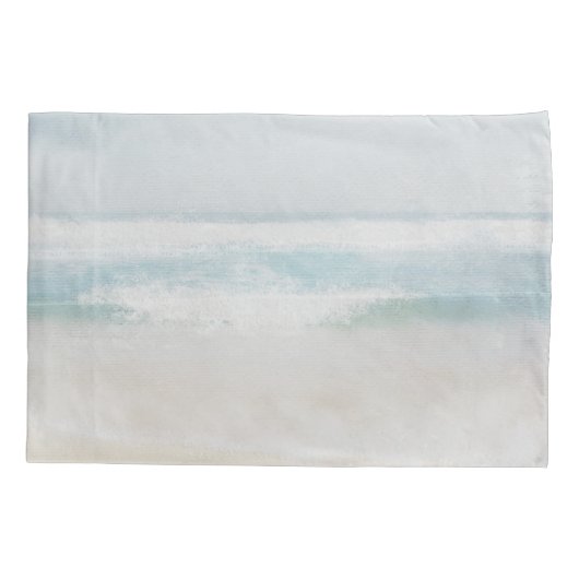 Waterverf Ocean Surf met inspirerende quote Kussensloop (Achterkant-Links)