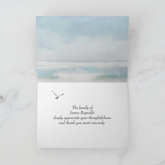 Waterverf Ocean Sympathie Dank u Kaart (Binnen)