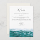 Waterverf Ocean Tropical Beach Details Kaart (Voorkant / Achterkant)