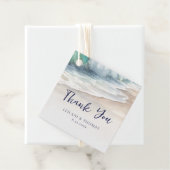 Waterverf Ocean Wave Beach bruiloft Dank u Bedankjes Labels (In situ)