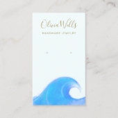 Waterverf Ocean Wave Earring Display Visitekaartje (Voorkant)