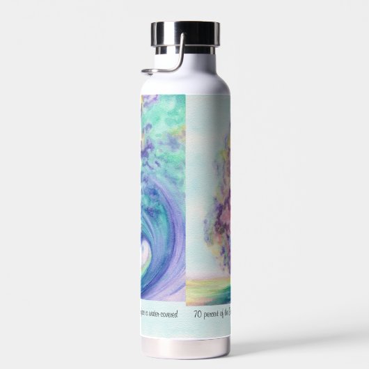 Waterverf Ocean Wave van Miranda Waterfles (Rechts)