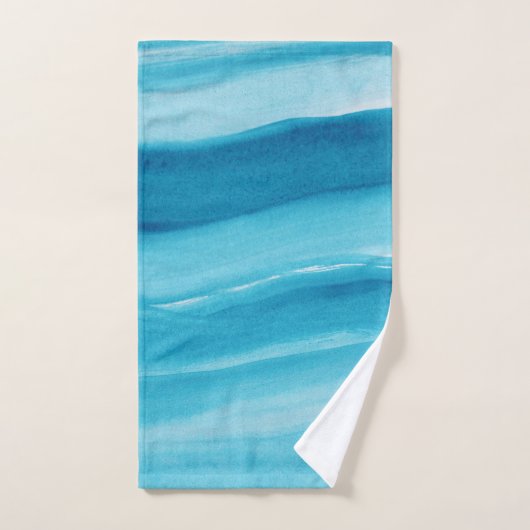 Waterverf Ocean Waves #1 Bad Handdoek (Handdoek)
