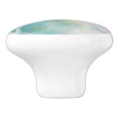 Waterverf Ocean Waves Beach Keramische Knop (Zijkant)