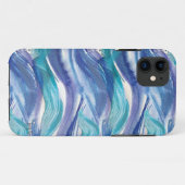 Waterverf Ocean Waves iPhone Case (Achterkant (horizontaal))