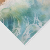 Waterverf Ocean Waves Strand Decoupage Tissuepapier (Detail)