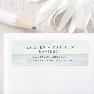 Waterverf Ocean Wedding Etiket