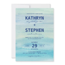 Waterverf Ocean Wedding Invitations