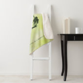 Waterverf Ocean Wreath Mermaids Monogram Sherpa Deken (In situ)