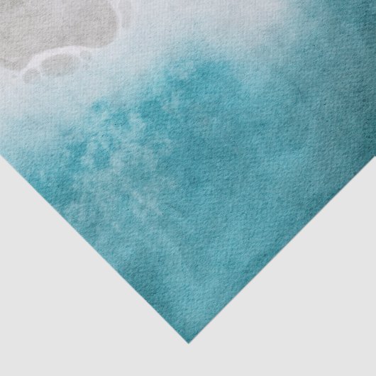 Waterverf Ocean Zee Beach-ontkoppeling Tissuepapier (Detail)