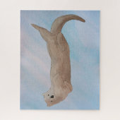 Waterverf Ocean Zee Otter Legpuzzel (Verticaal)