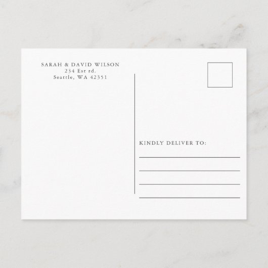 Waterverf Ocean Zee Summer Beach Save the Date Aankondigingskaart (Achterkant)