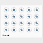 Waterverf Ocean Zee Turtle Illustration Classic Ronde Sticker (Vel)