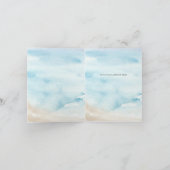 Waterverf Ocean Zee Zomer Strand Dank u kaart (Binnen)