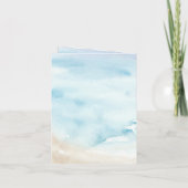 Waterverf Ocean Zee Zomer Strand Dank u kaart (Achterkant)