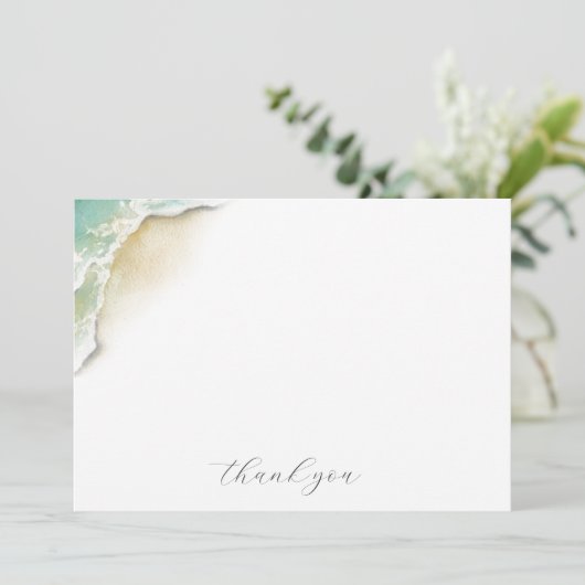 Waterverf Oceanic dank u nota nemen van Kaart (Staand voorkant)