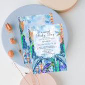 Waterverf OceanSea Animals BabyShower Uitnodiging