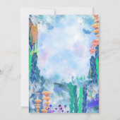 Waterverf OceanSea Animals BabyShower Uitnodiging (Achterkant)