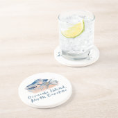 Waterverf Ocracoke Island Seashells Zandsteen Onderzetter (Zijkant)